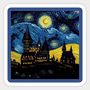 Starry Night Wizarding School Van Gogh Sticker